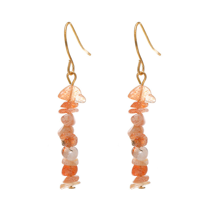New Natural Crystal Stone Women'S Earrings