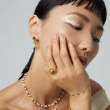 Wide Tiger Eye Stone Ring