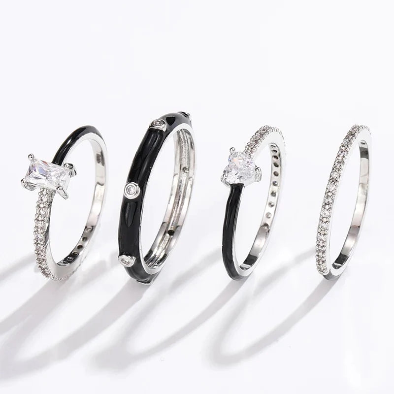 Pastel Glam Ring - Set of 4