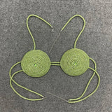 Backless Crystal Diamond Rope Braided Bra