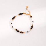 Tiger Eye Stone Mother Shell Bracelet