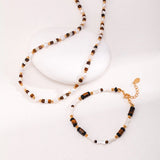 Tiger Eye Stone Mother Shell Bracelet