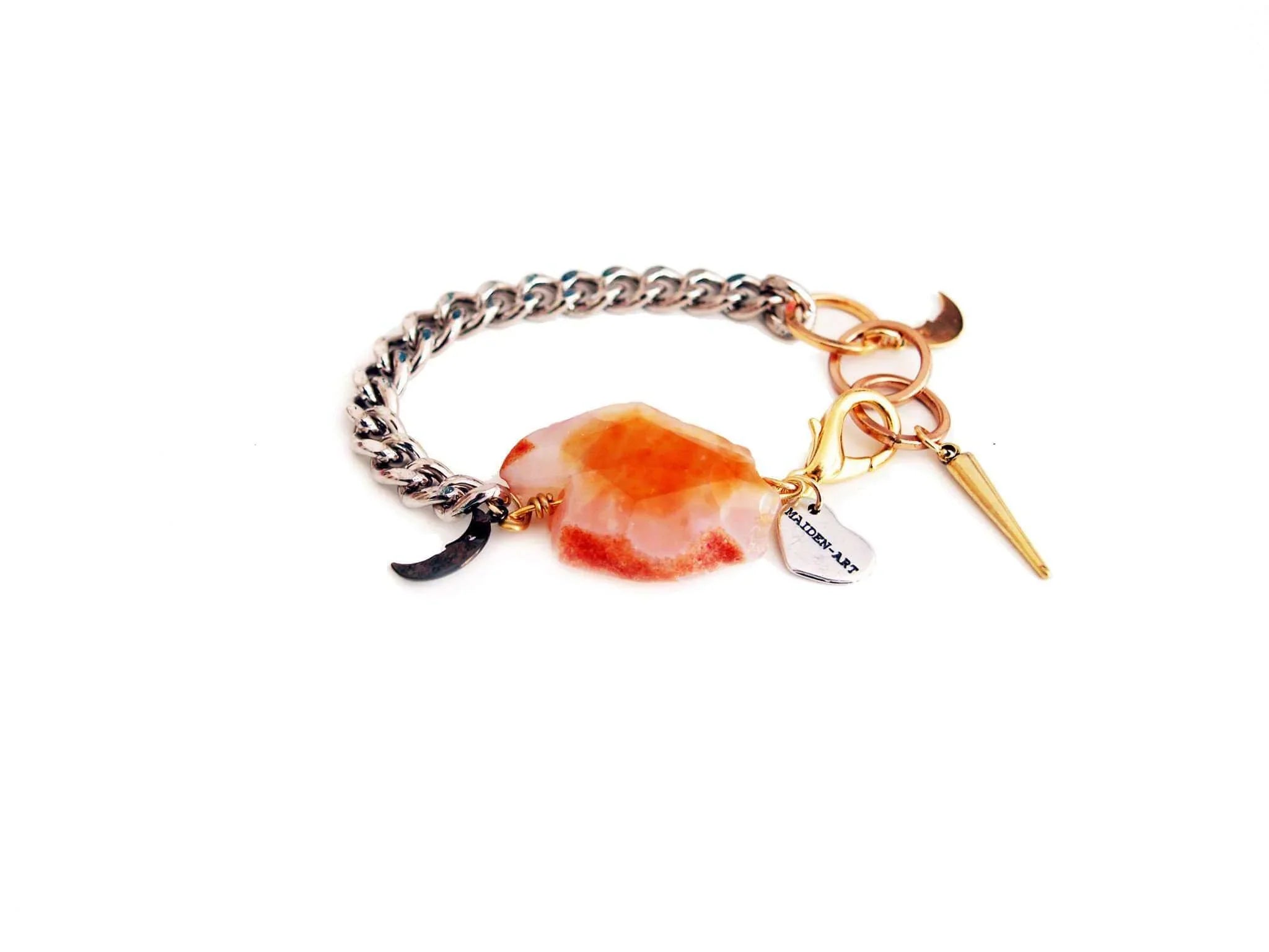 Silver Bracelet with Agate Stone
