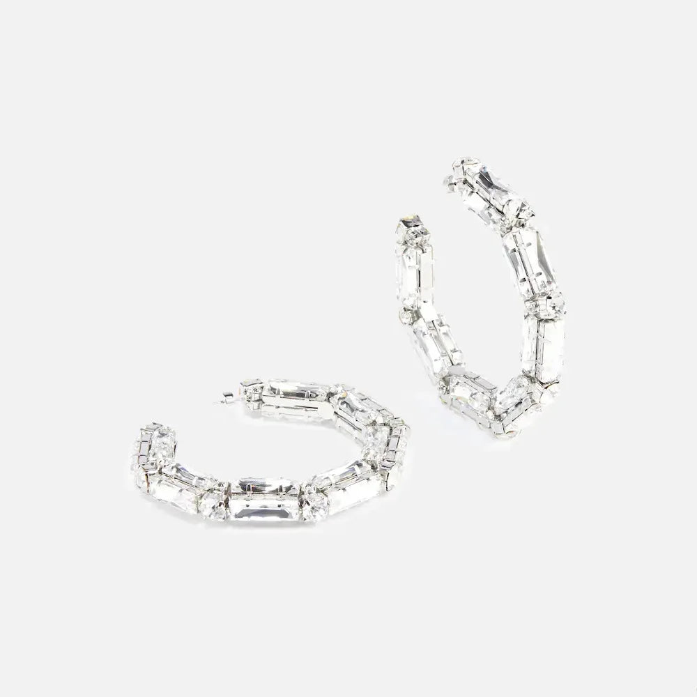 Litty Crystal Hoop Earrings