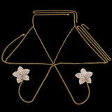 Cross Crystal Star Bra w/ Nipple covers