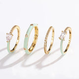 Pastel Glam Ring - Set of 4