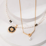 Pearl Onyx Stone Natural Pearl Necklace