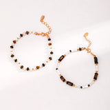 Tiger Eye Stone Mother Shell Bracelet