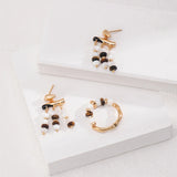 Tiger Eye Stone Silver Shell Ring