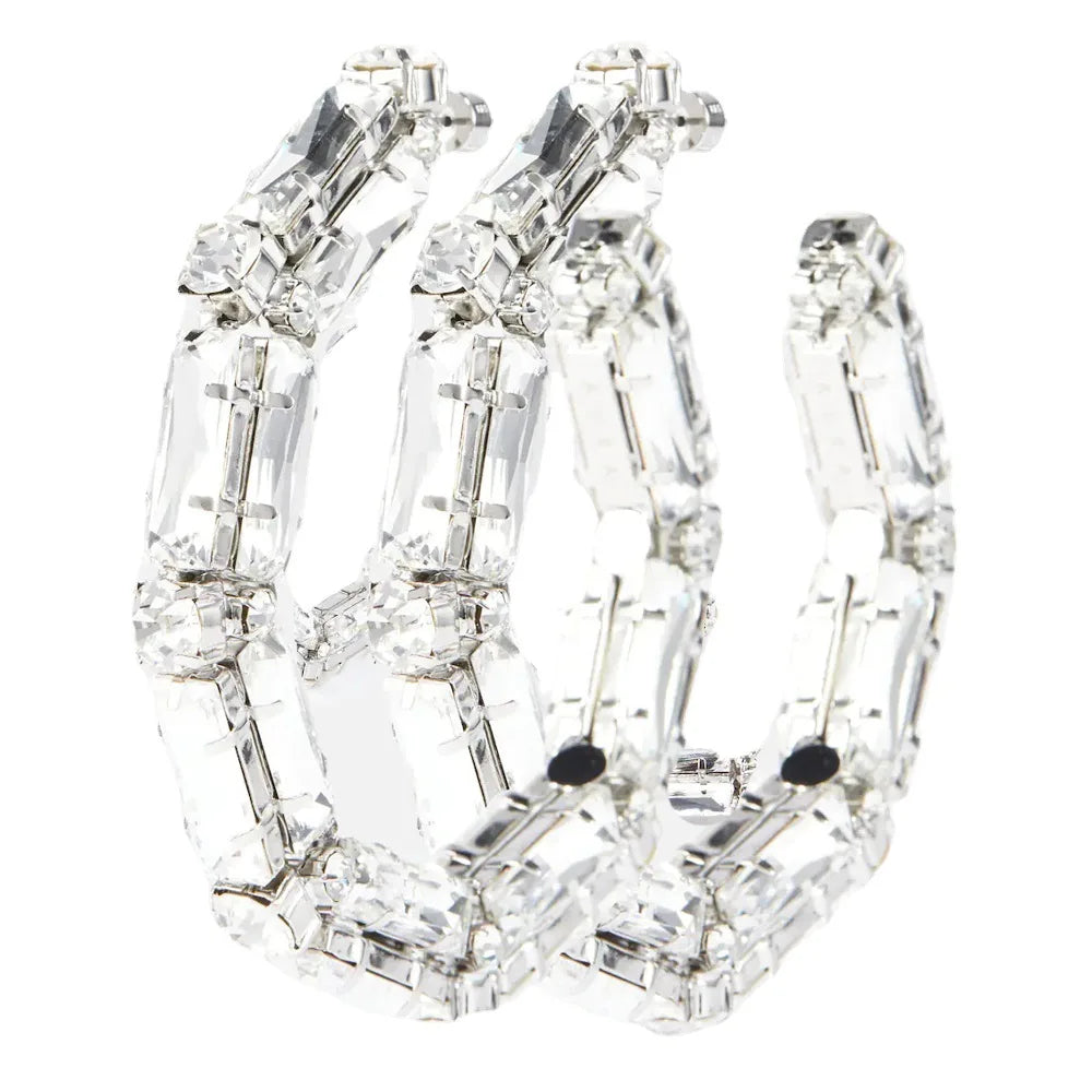 Litty Crystal Hoop Earrings