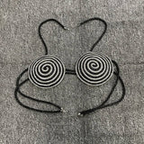 Backless Crystal Diamond Rope Braided Bra