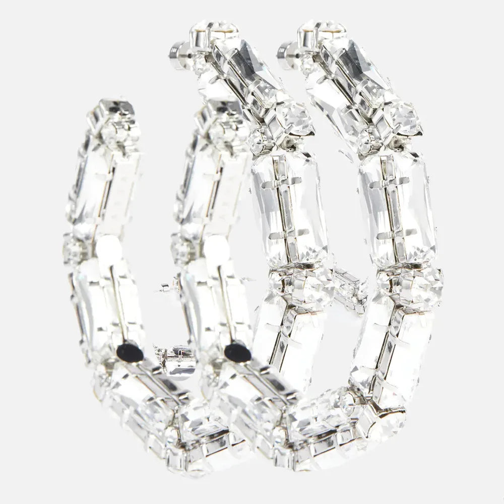 Litty Crystal Hoop Earrings