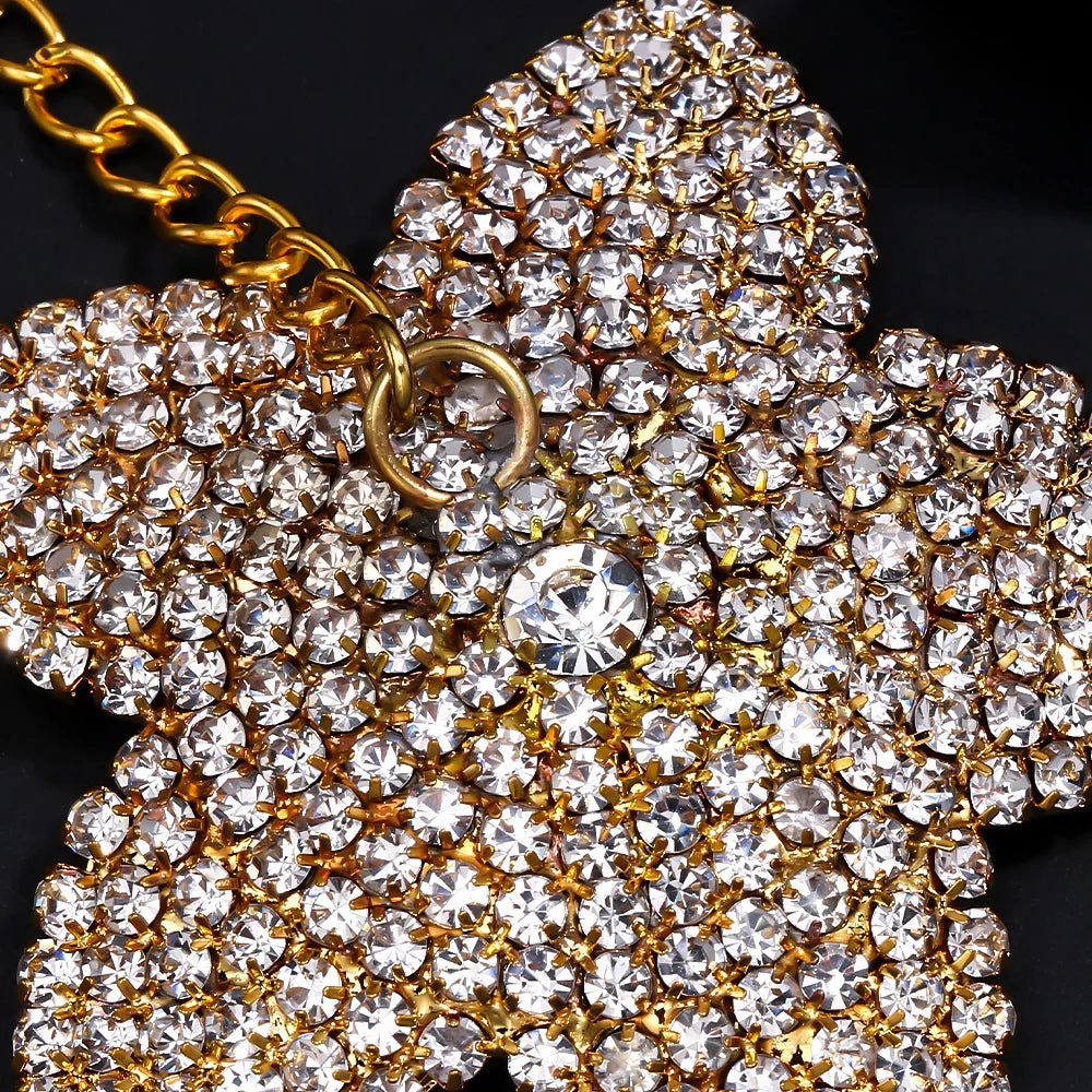 Cross Crystal Star Bra w/ Nipple covers