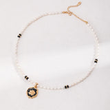 Pearl Onyx Stone Natural Pearl Necklace