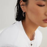Fluid Moonlight Stone / Obsidian Pearl Pendant Necklace