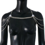 Flower Rhinestone Shoulder Chain