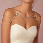 Flower Rhinestone Shoulder Chain