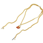 Gold Necklace with Agate Stone